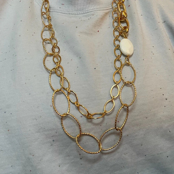 J Crew Gold and  jeweled necklace - Picture 6 of 6